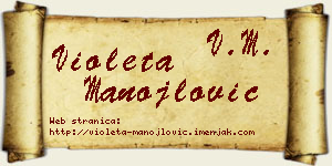 Violeta Manojlović vizit kartica